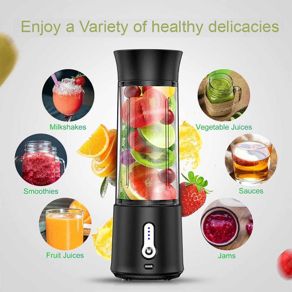 USB Rechargeable 6 Blades Portable Blender Smoothie Maker_7