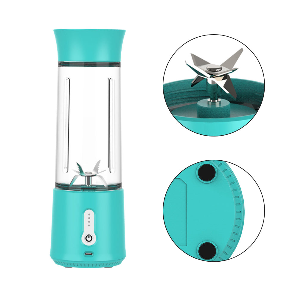 USB Rechargeable 6 Blades Portable Blender Smoothie Maker_12