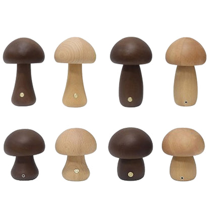 Wooden Mushroom LED Night Light for Bedroom - USB Rechargeable_1