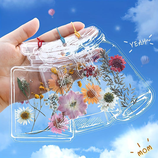 20pcs Handmade Transparent Dried Flower Bookmark_0