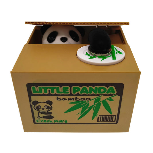 Creative Stealing Coins Panda Piggy Bank_0