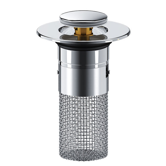 Anti-Odor Pop-Up Design Stainless Steel Sink Strainer & Stopper_0