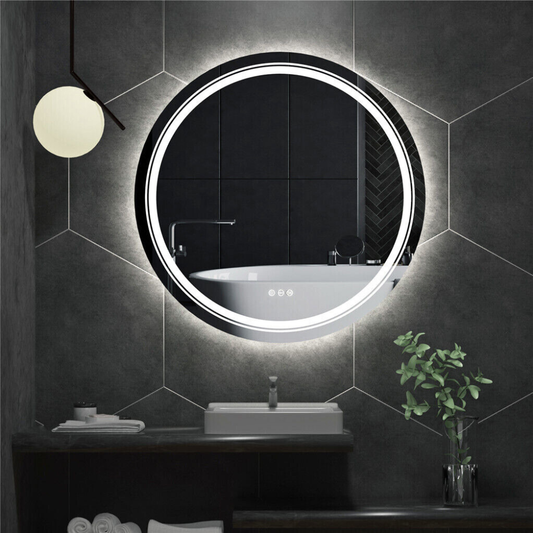 Waterproof Round Design Smart LED Bathroom Mirror_0