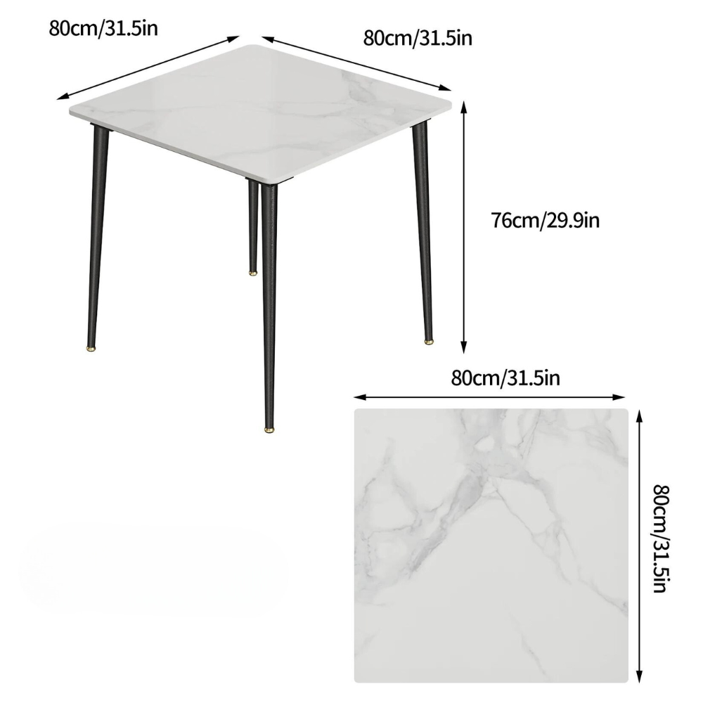 Square Marble Dining Table- Perfect for Restaurants, Kitchens, Cafes and Shops_14