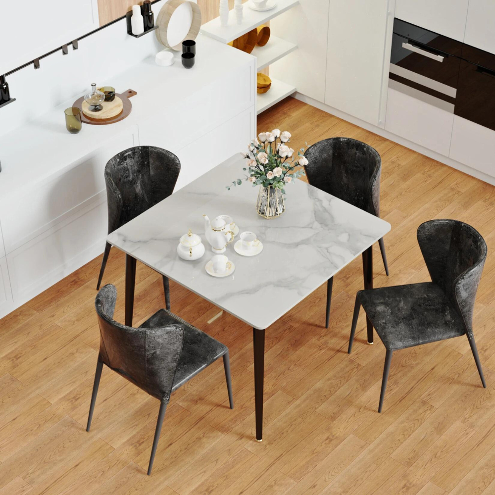 Square Marble Dining Table- Perfect for Restaurants, Kitchens, Cafes and Shops_3